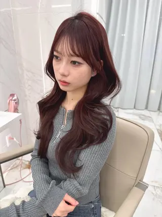 ロング kiti SAKAE所属・のり/顔まわり/韓国 /レイヤーカットのヘアスタイル