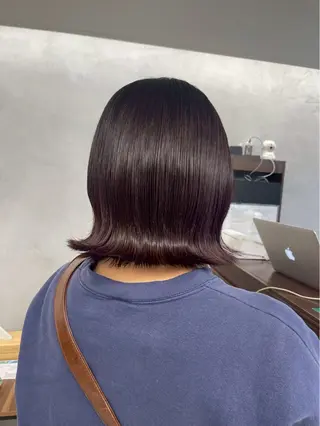 ミディアム カラー ✨️赤み消しカラー/ ミルクティーベージュのヘアスタイル