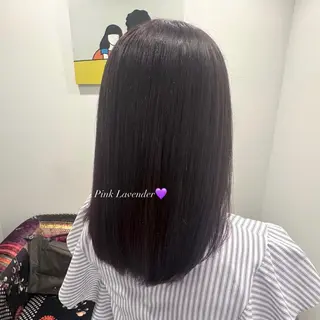 ミディアム カラー 松葉 柚月のヘアスタイル