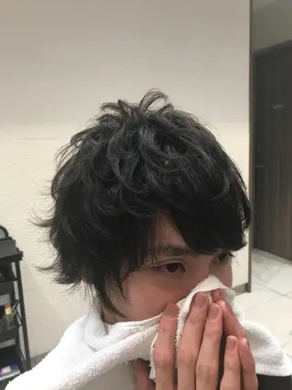 ショート パーマ メンズ 【メンズ縮毛矯正】 田中秀斗のヘアスタイル