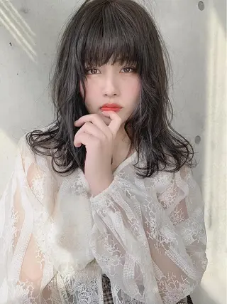 セミロング カラー ヘアアレンジ メンズ キッズ ネイル マツエク・マツパ 💕トレンドうる艶髪 💕TUNE銀座のヘアスタイル