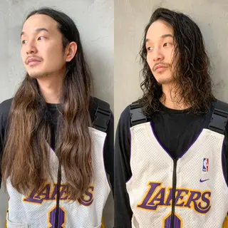 ミディアム カラー パーマ メンズ リピート率No.1✨ ユウキのヘアスタイル