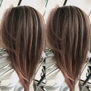 セミロング カラー ヘアアレンジ アンドウ ユウ/ レイヤーカット/韓国のヘアスタイル