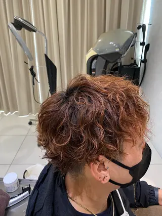 ショート パーマ 堀 舜介/メンズカットのヘアスタイル