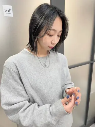 ミディアム カラー 髪質改善will hairdesignのヘアスタイル