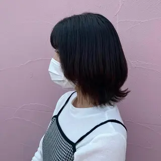 ミディアム ♡ナナコ♡ レイヤー/艶髪のヘアスタイル