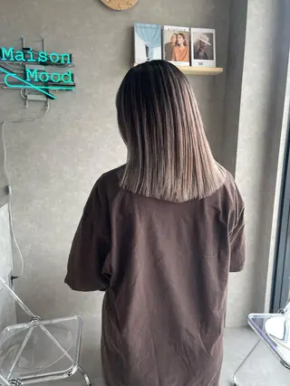 ミディアム カラー mood tatemachiのヘアスタイル