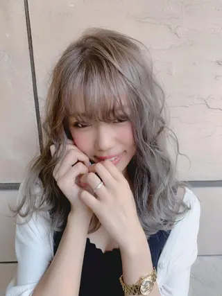 ロング カラー ヘアアレンジ レイヤー/ウルフ ハイトーンhiroのヘアスタイル