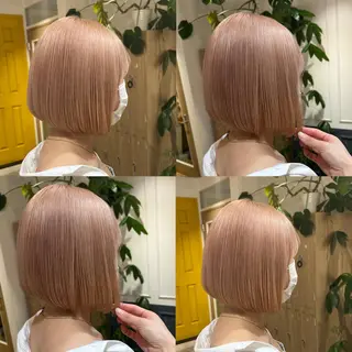 ショート カラー 艶カラー/韓国顔周り 🎀mamiのヘアスタイル