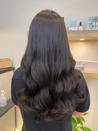 ロング カラー パーマ 暖色カラー🍒スパ/ canna‎🤎のヘアスタイル