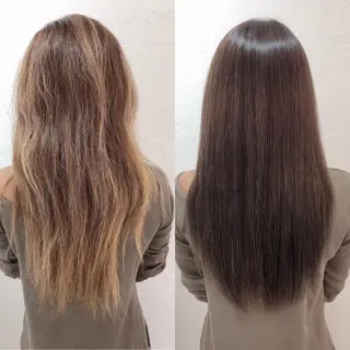 セミロング カラー パーマ ヘアアレンジ 髪質改善専門店 エイジングケアのヘアスタイル