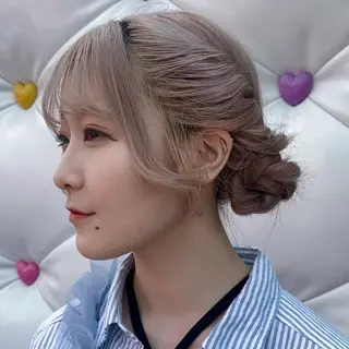 ロング カラー ヘアアレンジ ★デザインカラー ハイトーン ももか★のヘアスタイル