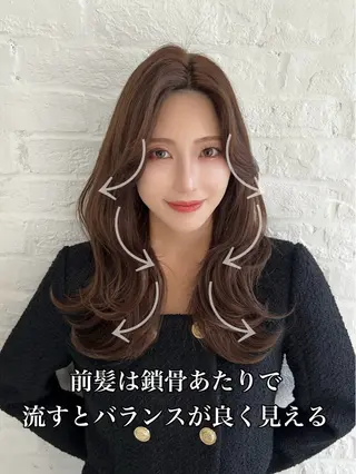 セミロング 映える顔まわり/前髪 特化 💗 ユキマのヘアスタイル