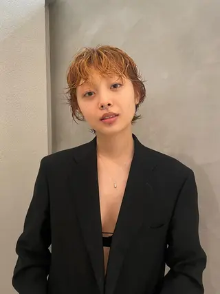 カラー パーマ ショートカット /夕海のヘアスタイル