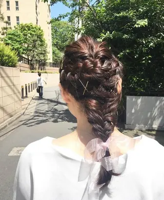ロング ヘアアレンジ 髪質改善☺︎縮毛矯正 ふじい まりんのヘアスタイル