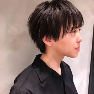 メンズ 柔らかブラウン/顔周 りレイヤー♡ユウシのヘアスタイル