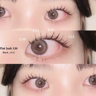 マツエク・マツパ 肌に馴染むハイトーン /ミルクティーカラーのマツエク・マツパデザイン