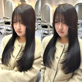 ロング カラー 韓国ヘア🇰🇷/ 顔周り/松田光里のヘアスタイル