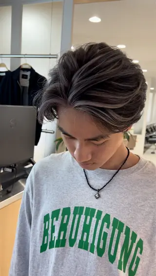 ショート カラー メンズ 🍀透明感抜群🍀/ ハイトーンカラーのヘアスタイル