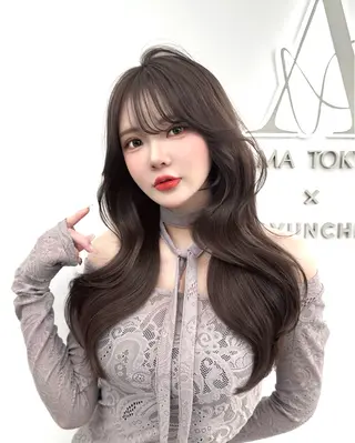 ロング カラー 🇰🇷韓国風くびれ ヘア🇰🇷中村優大のヘアスタイル