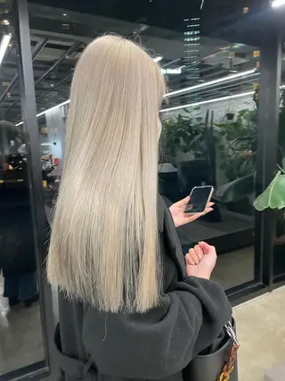 ロング カラー 縮毛矯正/ レイヤーカット/梅田のヘアスタイル