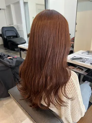 セミロング カラー 🥀韓国ヘア🥀 宮津真菜のヘアスタイル