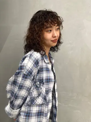 ミディアム パーマ お悩み解決パーマ hana🩰のヘアスタイル