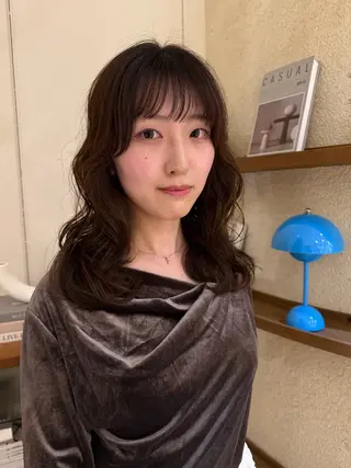 ミディアム パーマ 松尾/パーマ/堀江 心斎橋/なんばのヘアスタイル