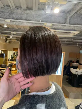 ショート カラー ボブ／髪質改善／ 銀座／CHIEのヘアスタイル