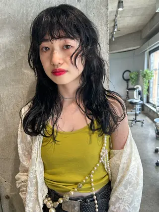 ロング パーマ レイヤーパーマ🪐 伽羅のヘアスタイル