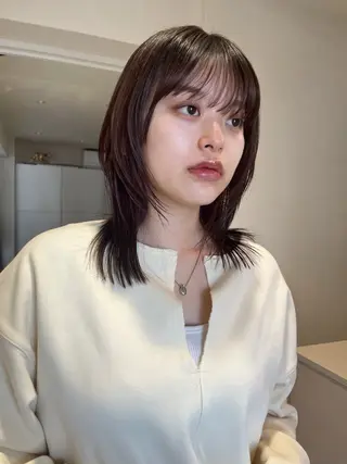 ミディアム カラー GO TODAY シェアサロン 表参道Flos店所属・nishi fuyumiのヘアスタイル