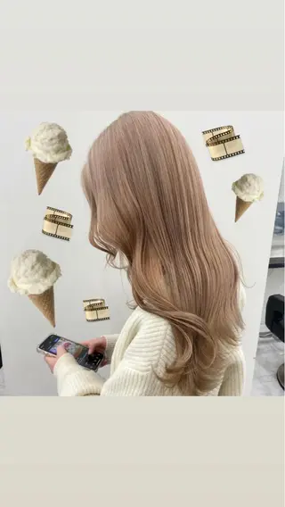 ロング まつパ/ケア ブリーチ/sEnAのヘアスタイル