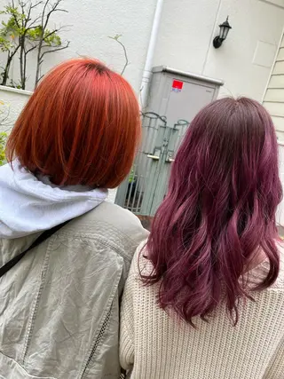 セミロング カラー 原宿サロン代表 デザインカラー伊藤卓のヘアスタイル