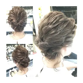 ミディアム ヘアアレンジ ✂️小顔カット✂️ 山本有紀のヘアスタイル