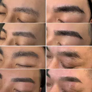 メンズ アイブロウ "PEPPU "所属・派手髪、ハイトーン ショートヘアShinのヘアスタイル