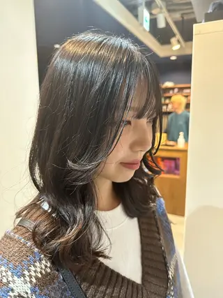 ミディアム 縮毛矯正+モテカラー 🎀✨MIHOのヘアスタイル