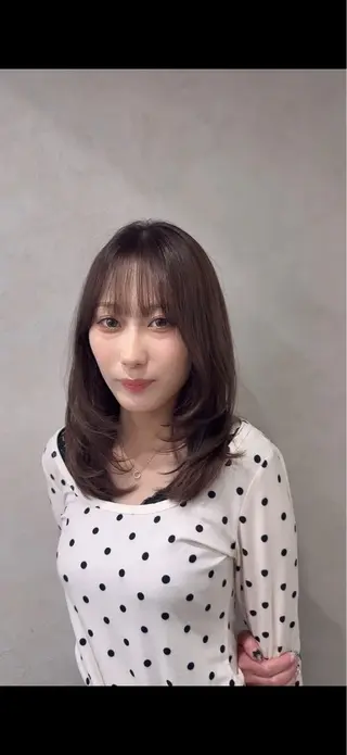 ミディアム ✨韓国レイヤー/ハッ シュ/✨山下　遥のヘアスタイル