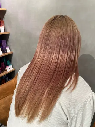 セミロング メンズ縮毛矯正 ブリーチカラー/まやのヘアスタイル