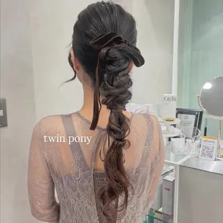 ヘアアレンジ monaヘアアレンジ 🎀/お呼ばれのヘアスタイル