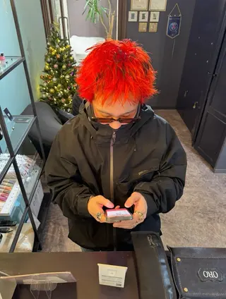 ショート カラー メンズ 舘野涼太 /ダブル カラー/髪質改善のヘアスタイル