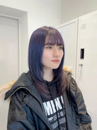 ロング カラー レイヤー🩵透明感 ೀユイ🌙のヘアスタイル