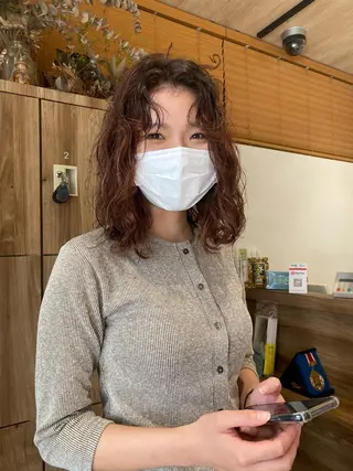 セミロング カラー パーマ パーマ指名No1 /namiのヘアスタイル