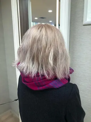 ミディアム カラー dogstar小林諒 レイヤー/パーマのヘアスタイル