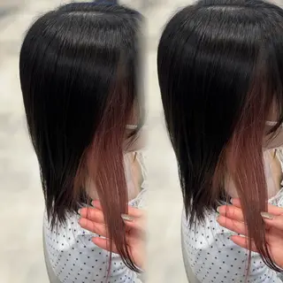 ショート カラー ベージュ/つや髪/ レイヤー／ゆいなのヘアスタイル