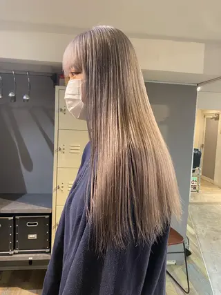 ロング カラー ブリーチなしベージュ カラー✨Takeのヘアスタイル