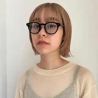 ショート カラー パーマ ヘアアレンジ メンズ キッズ ネイル マツエク・マツパ アイブロウ casane所属・暖色・前髪カット 🎗️佐藤ゆみこのヘアスタイル