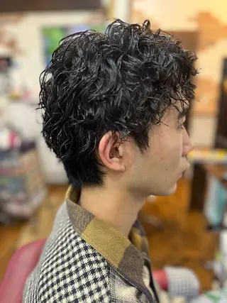 ショート パーマ メンズ AYVY Hair&Spa 北千住所属・AYVY【アイヴィ】 北千住🦋AYAKAのヘアスタイル