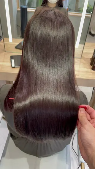 ロング 《ブリーチ/赤み消し /髪質改善》若松良樹のヘアスタイル