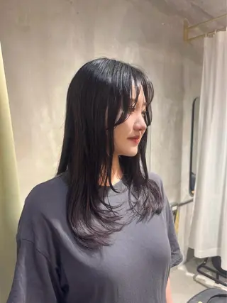 セミロング わださこ ひなこのヘアスタイル