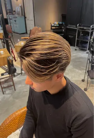 ミディアム カラー メンズ 海外デザイン🇺🇸 石渡諒太のヘアスタイル